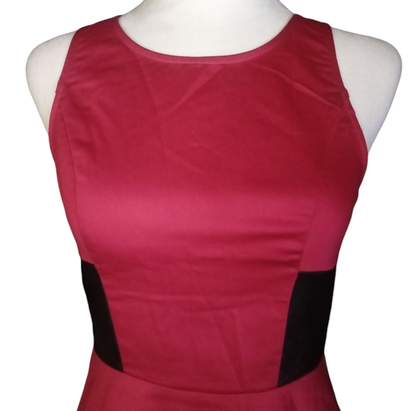 Patterson J. Kincaid Dark Hot Magenta Peplum Blouse Lambs Leather Detail Size XS - Picture 3 of 7